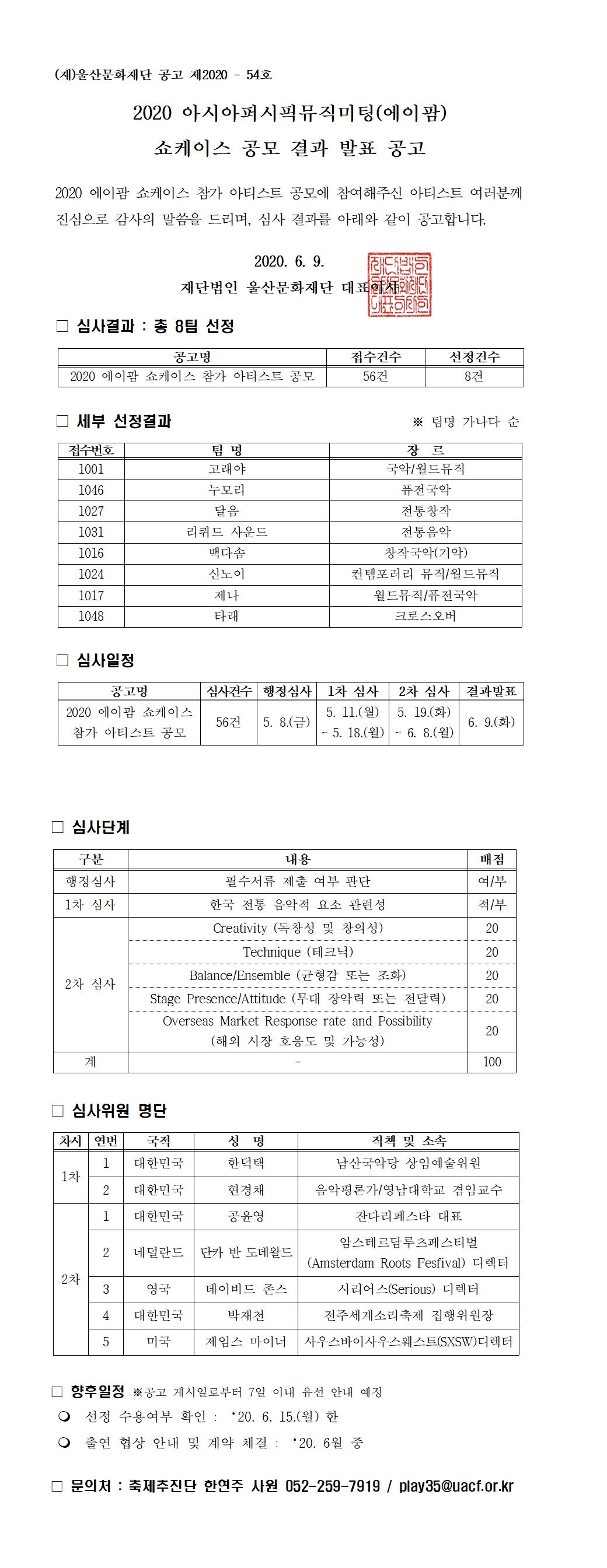 2020 에이팜 쇼케이스 참가 아티스트 공모 결과 발표 공고문(게시용).jpg